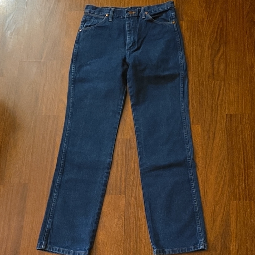 Wrangler Dark Men's Blue Straight Jeans